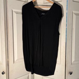 Amzplus Black Tank Top Size 4XL
